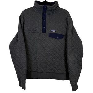 Patagonia Organic Cotton Quilted Snap-T Pullover Charcoal "Citadel" Men's Medium